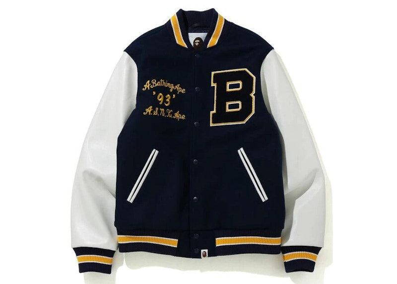 BAPE Varsity Jacket Navy