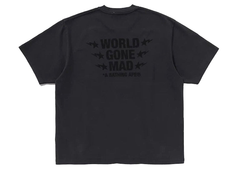 BAPE WGM Garment Dyed Relaxed Fit Tee Black