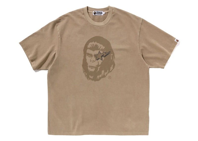 BAPE WGM Garment Dyed Relaxed Fit Tee Brown