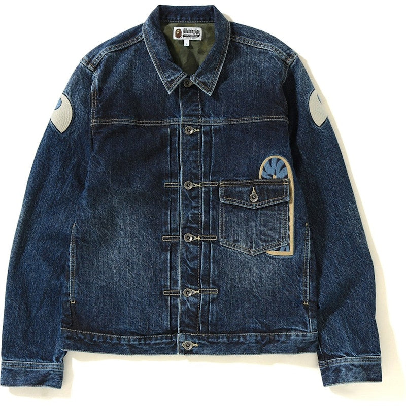 BAPE Washed Denim Jacket Indigo