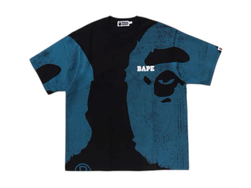 BAPE Water Print Ape Head Relaxed Fit II Tee Black