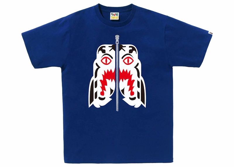 BAPE White Tiger Tee Blue