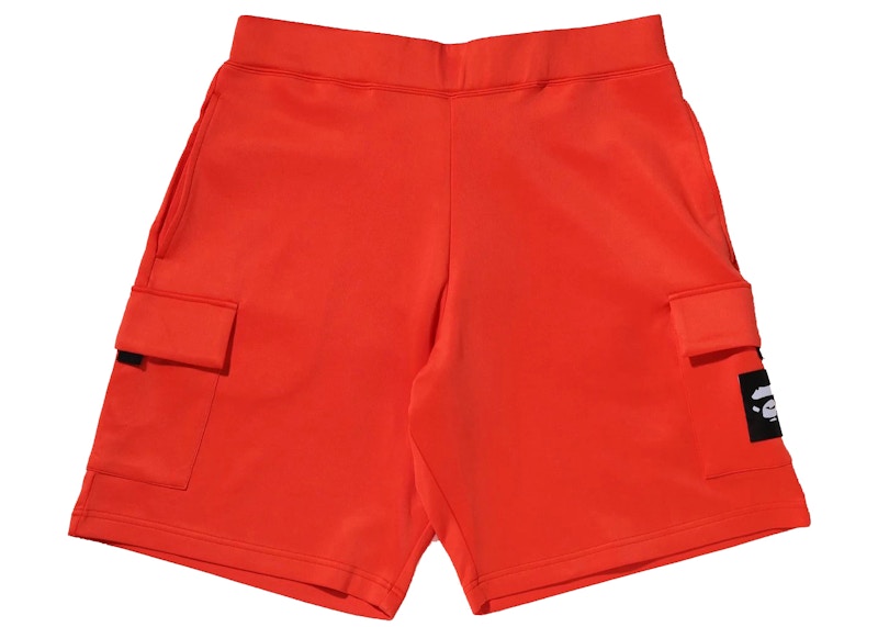 BAPE Wide Fit Double Knit Shorts Orange