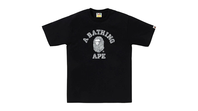 BAPE Wild Leopard Pattern College Tee Black/Grey