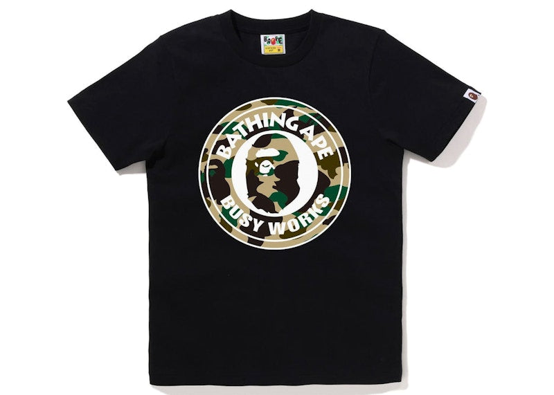 BAPE Women's 1st Camo Busy Works Tee White Yellow