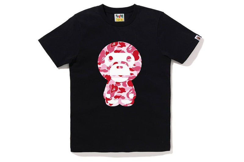 BAPE Women's ABC Camo Big Baby Milo Tee Black Pink