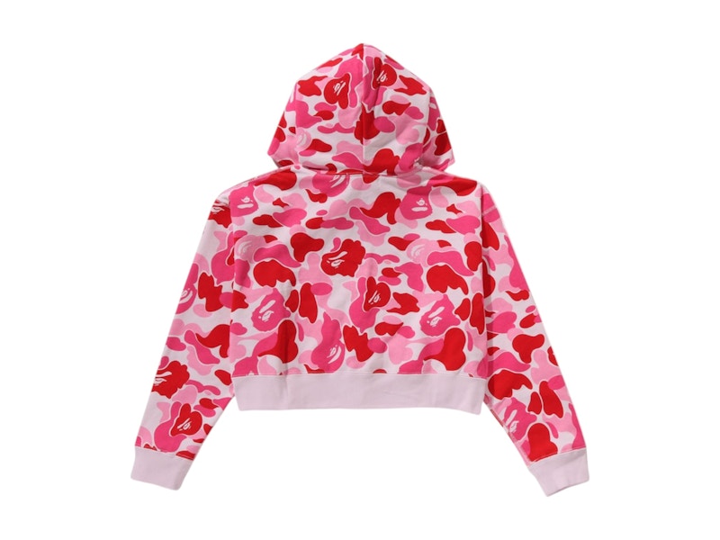 BAPE Women's ABC Camo Full Zip Hoodie Pink