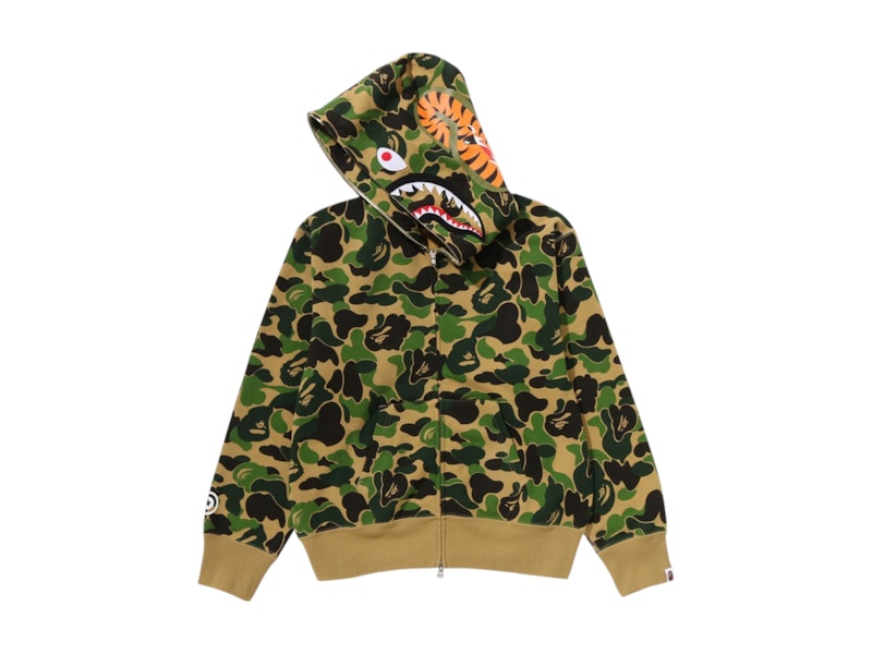 BAPE Women's ABC Camo Shark Full Zip Hoodie Green