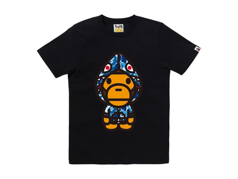 BAPE Women's ABC Camo Shark Hoodie Milo Tee Black/Blue