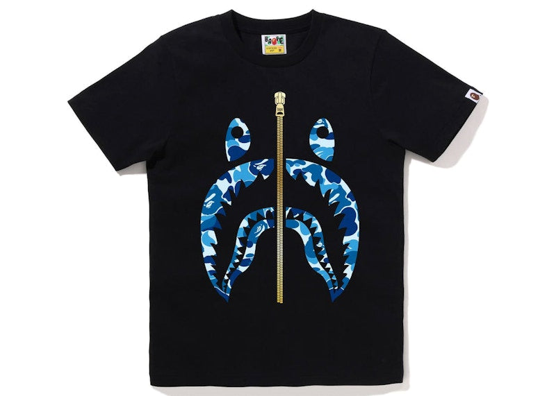BAPE Women's ABC Camo Shark Tee Black Blue
