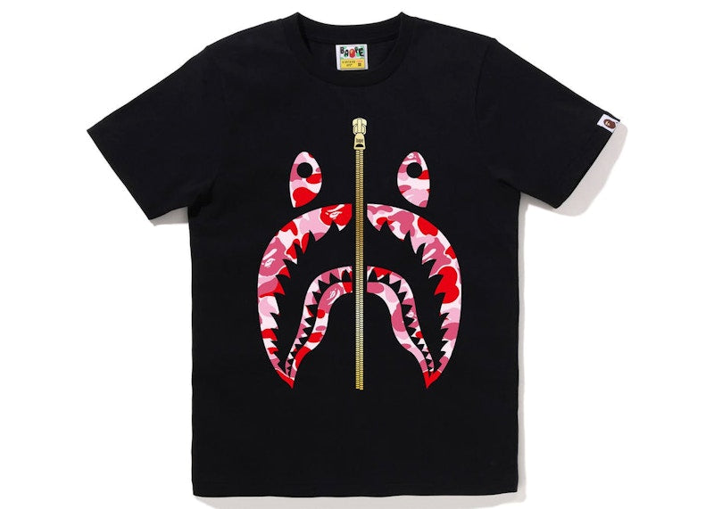 BAPE Women's ABC Camo Shark Tee Black Pink