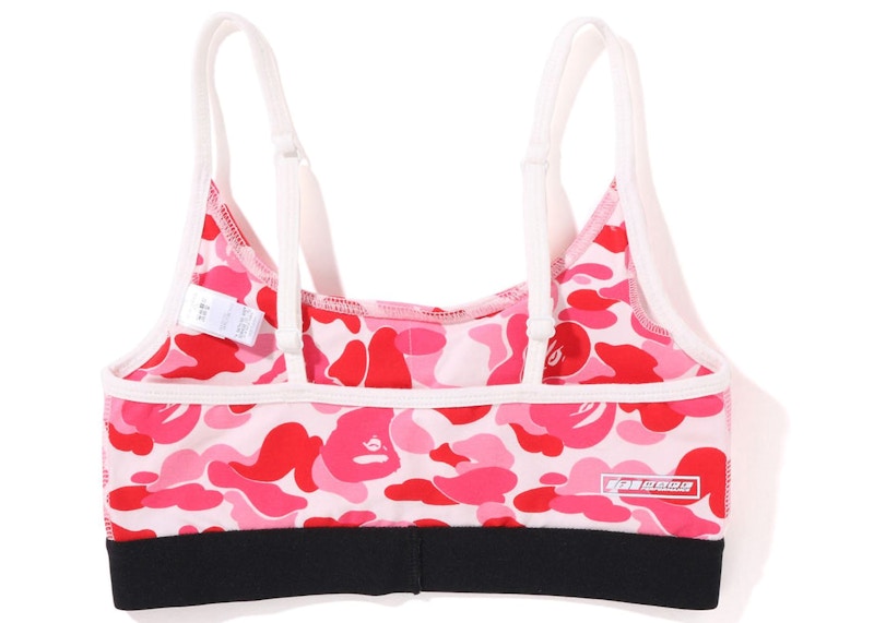 BAPE Womens ABC Camo Sport Bra Pink