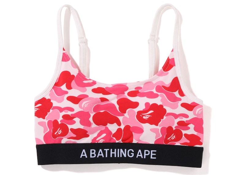 BAPE Womens ABC Camo Sport Bra Pink
