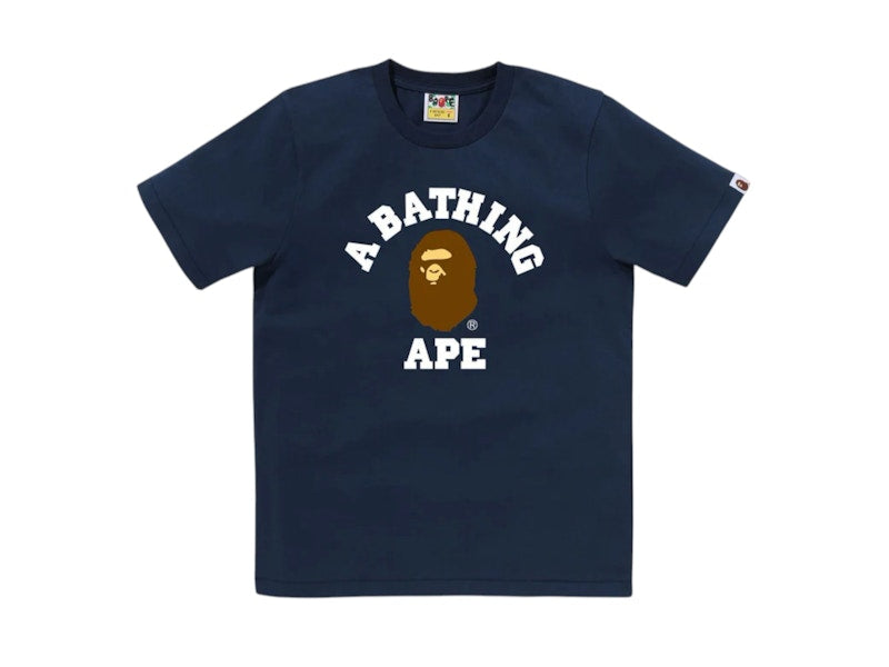 BAPE Women's College Tee (SS25) Navy