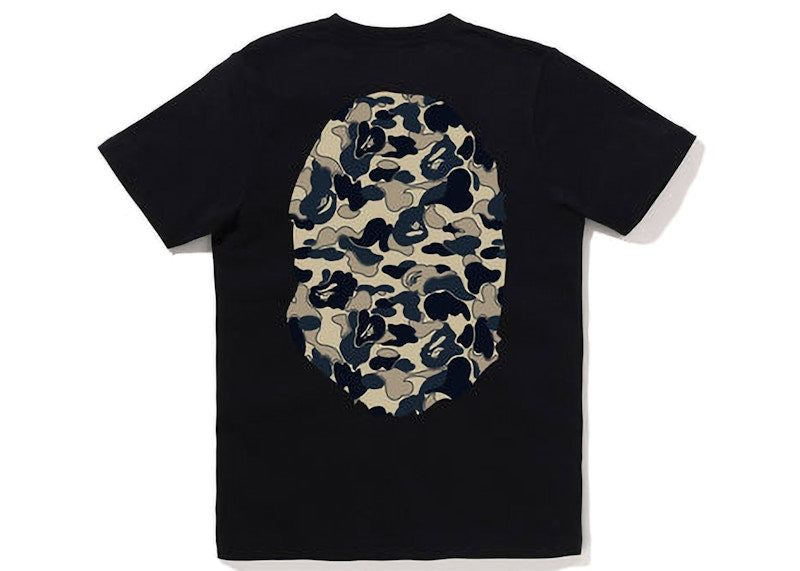 BAPE Womens Cookie Camo 2 Big Ape Head Tee Black Beige