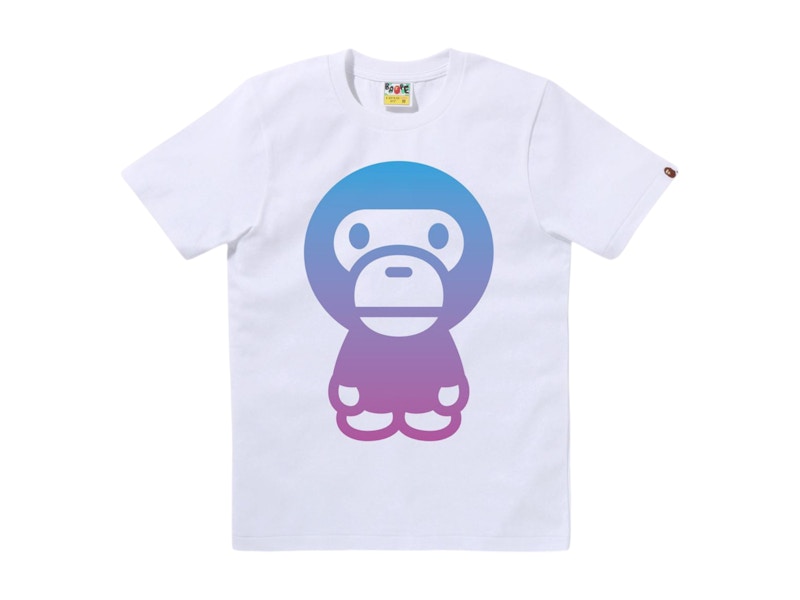 BAPE Women's Gradation Big Baby Milo Tee White