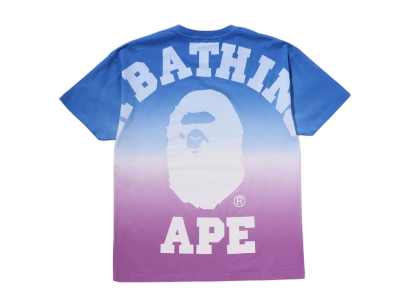 BAPE Women's Gradation Big College Oversized Tee Blue