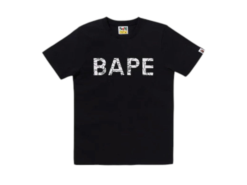 BAPE Women's Neon Camo Glitter Tee Black
