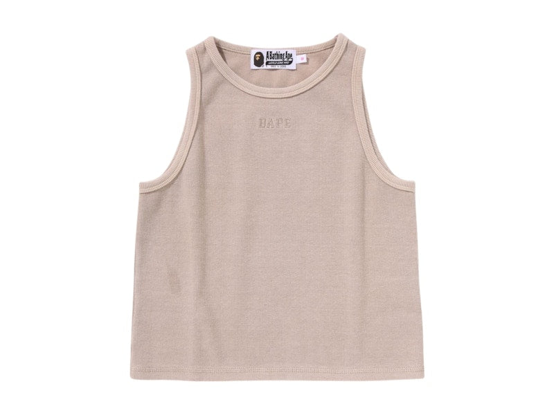 BAPE Women's Pigment Dyed Rib Tank Top Grey