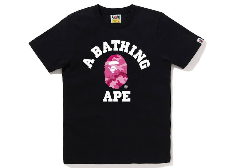 BAPE Women's Woodland Camo College Tee Black