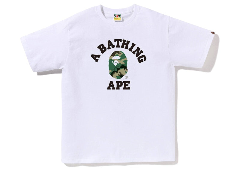 BAPE Woodland Camo College Tee (SS23) White