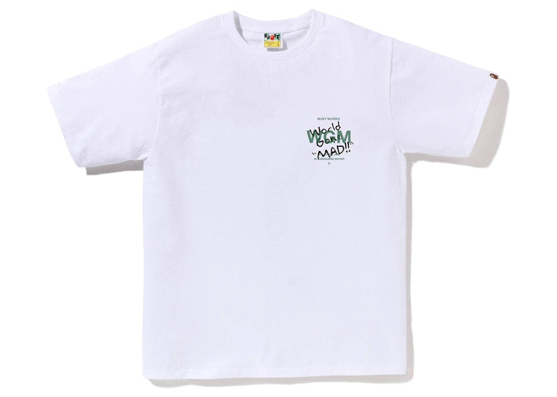 BAPE Woodland Camo WGM Ape Head Tee White