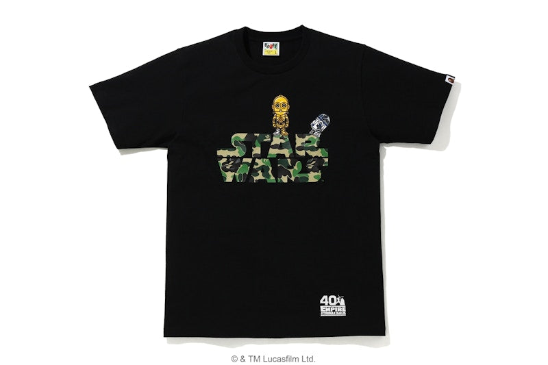 BAPE X Star Wars R2-D2 & C-3PO Tee Black