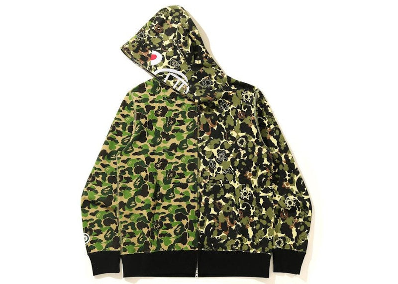 BAPE x UNKLE WIDE Full Zip Hoodie Green