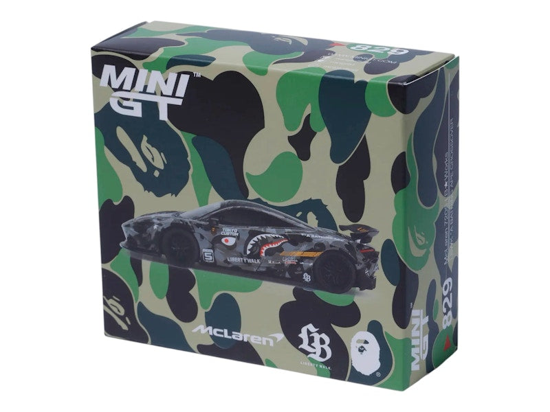 BAPE XLBWK Mini GT ABC Camo McLarren 720S 1/64 Black