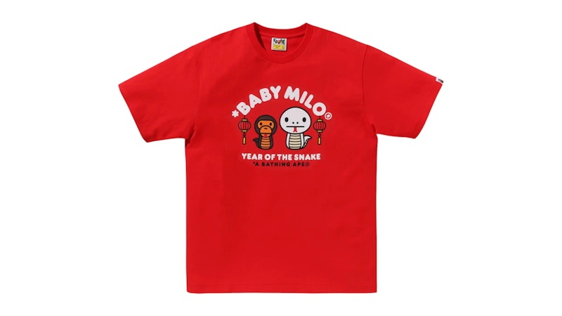 BAPE Year Of The Snake Baby Milo Tee Red