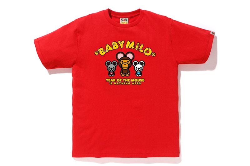BAPE Year of The Mouse Baby Milo Tee Red