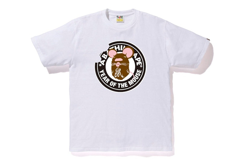 BAPE Year of The Mouse Tee White