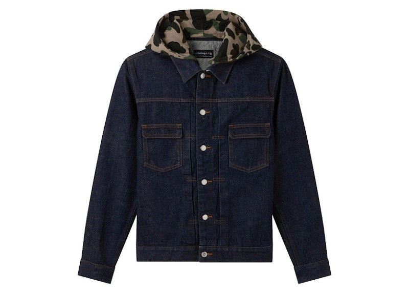 BAPE x A.P.C Born 2 Lose Jacket Indigo