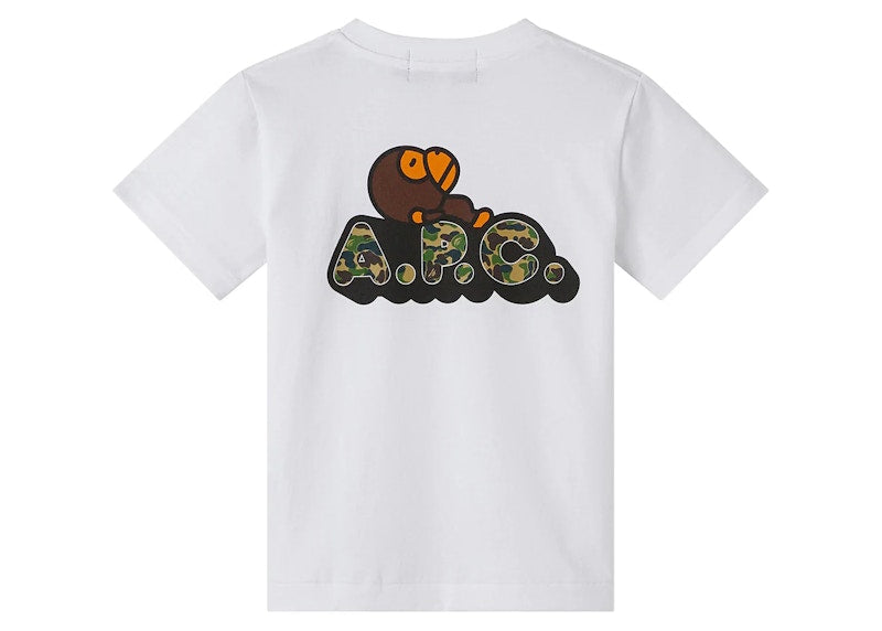 BAPE x A.P.C Kids Milo Ape I T-shirt White