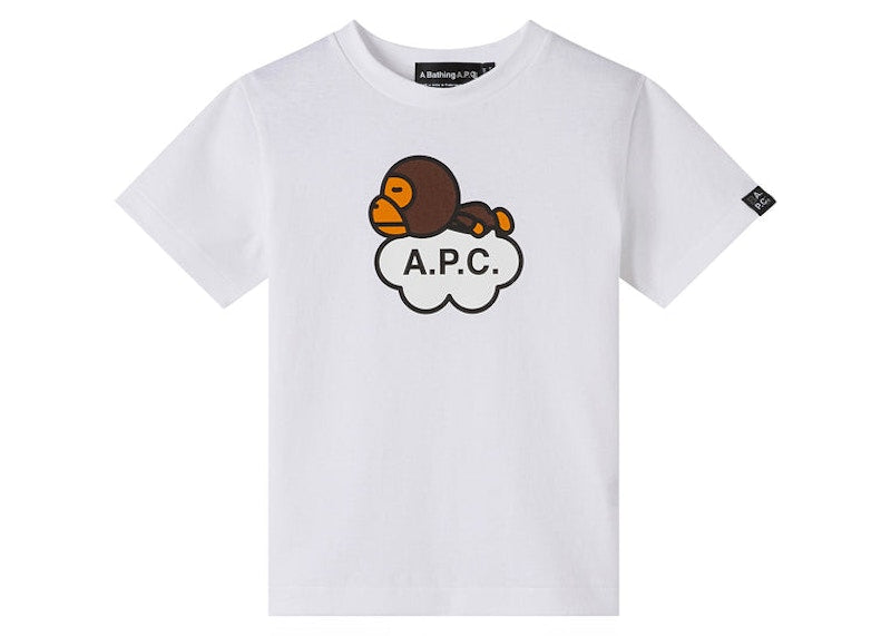 BAPE x A.P.C Kids Milo Cloud T-shirt White