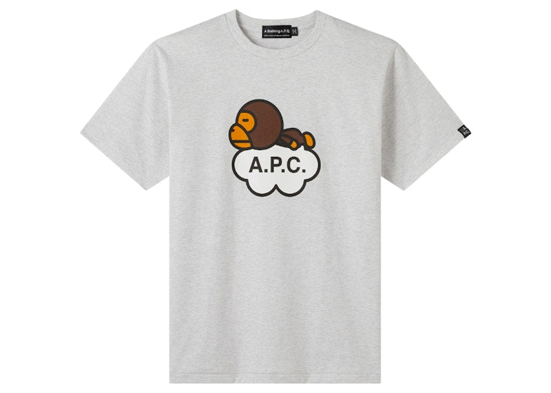 BAPE x A.P.C. Kids Milo Wide T-Shirt Grey