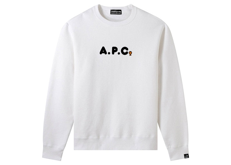 BAPE x A.P.C. Milo on APC Wide Crewneck White