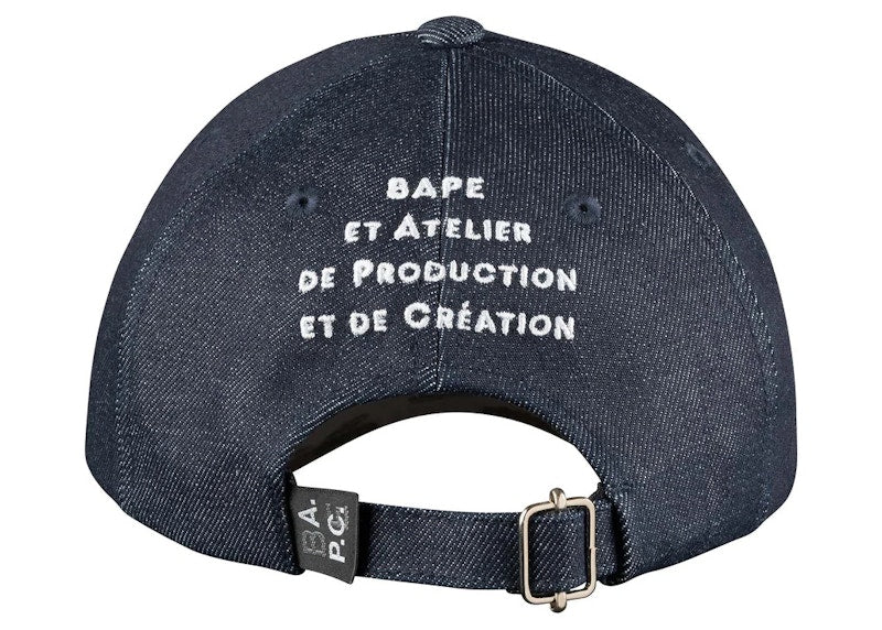 BAPE x A.P.C Moe Baseball Cap Indigo