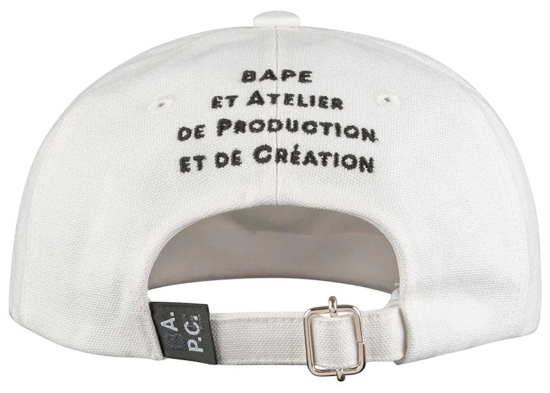 BAPE x A.P.C Moe-Moe Baseball Cap White