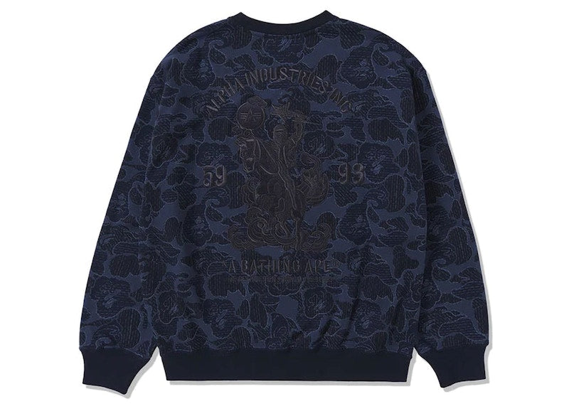 BAPE x Alpha Industries Crewneck Sweater Navy