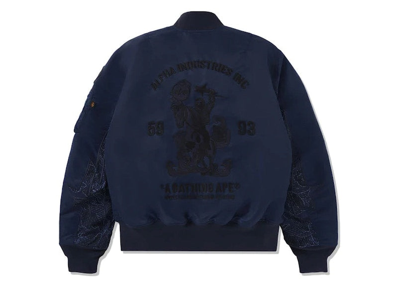 BAPE x Alpha Industries MA-1 Jacket Navy