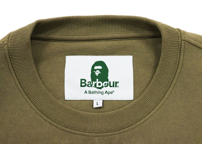 BAPE x Barbour Crewneck Green