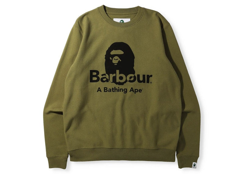 BAPE x Barbour Crewneck Green
