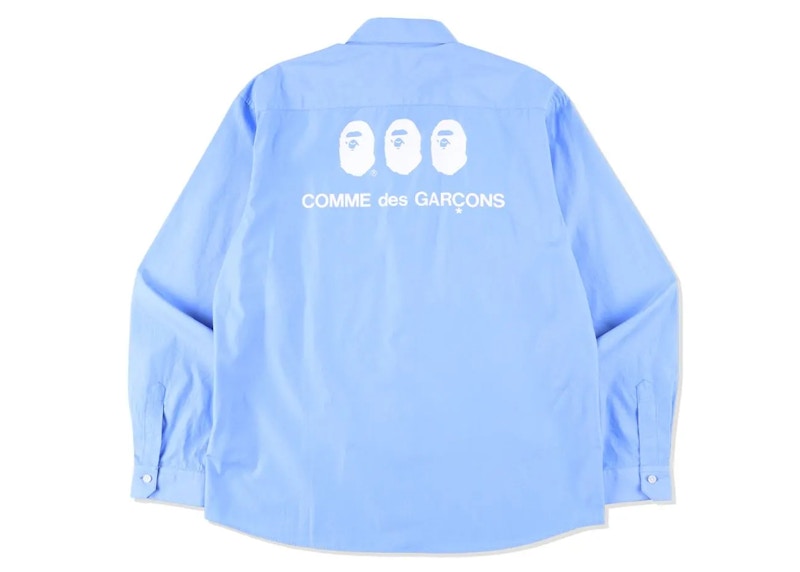 BAPE x CDG Osaka Poplin Shirt Blue
