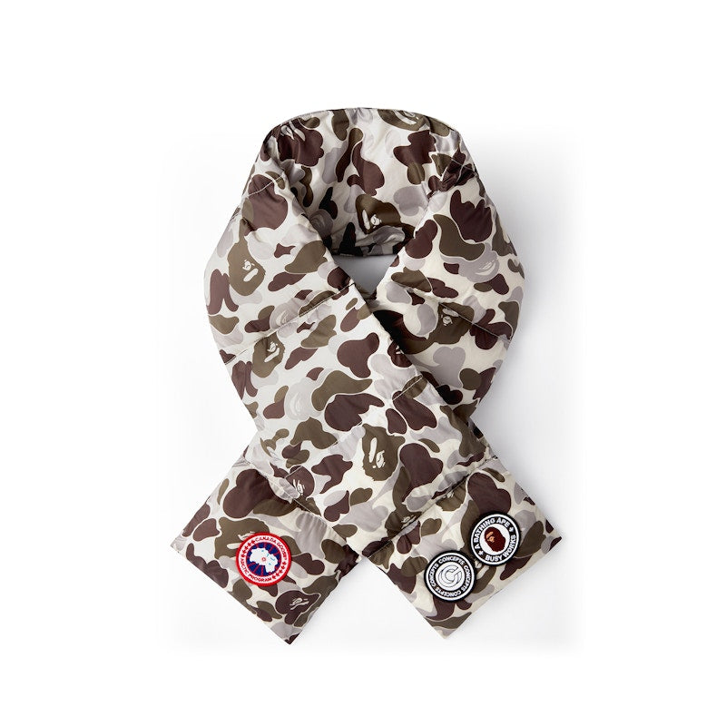 BAPE x Canada Goose x Concepts Down Scarf ABC Snow Camo