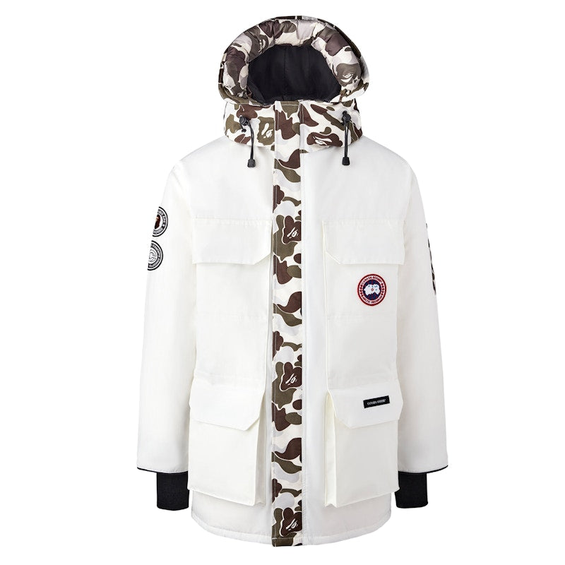 BAPE x Canada Goose x Concepts Expedition Jacket White/Snow Camo