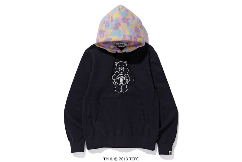 BAPE x Care Bears Oversized Camo Hood Pullover Black