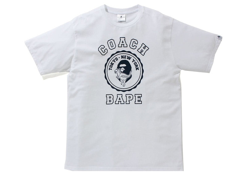 BAPE x Coach College Tee White
