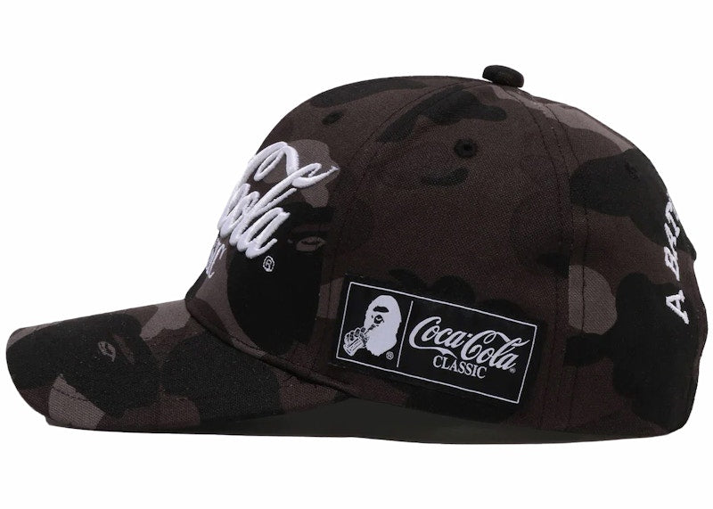 BAPE x Coca-Cola Color Camo Snap Back Cap Black