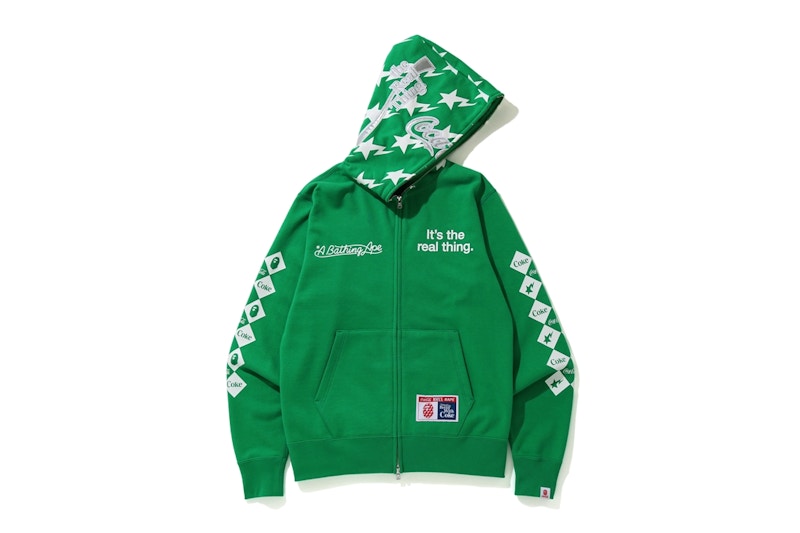 BAPE x Coca Cola Full Zip Hoodie Green